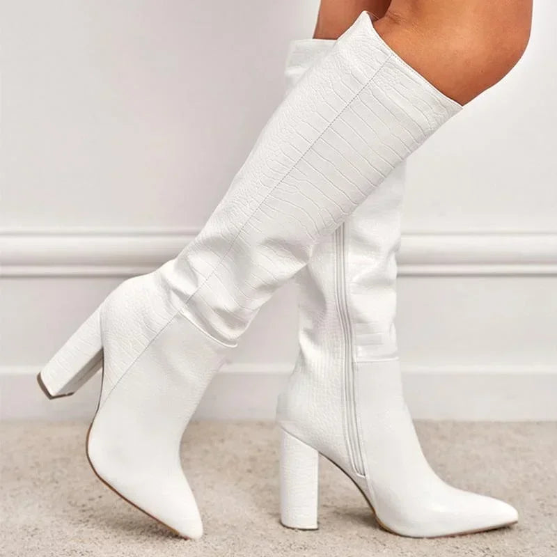 Bota Cano Alto Branca Jade