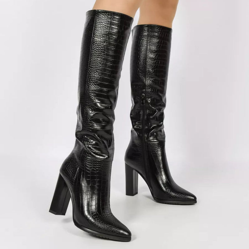 Bota Cano Alto Feminina Preta