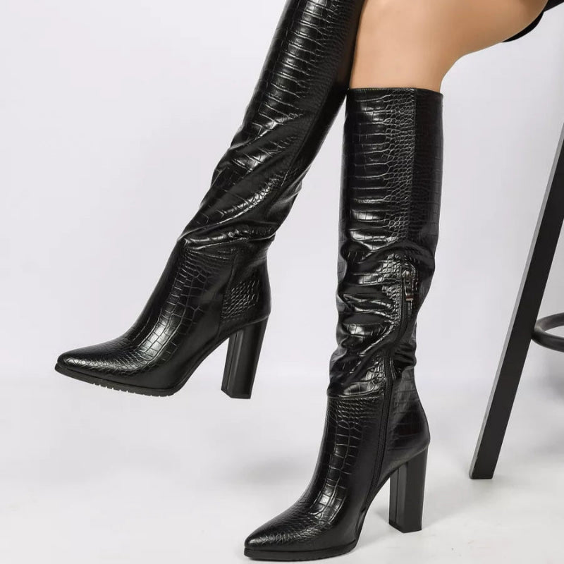 Bota Cano Alto Feminina Preta