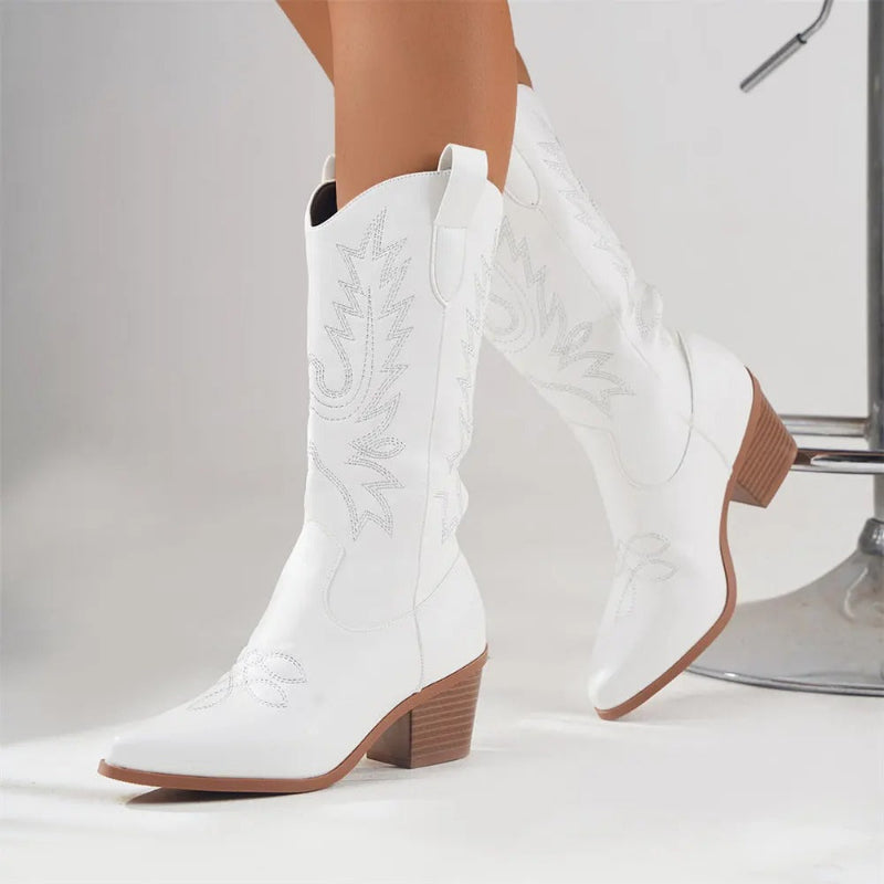 Botas Texana Feminina Branca