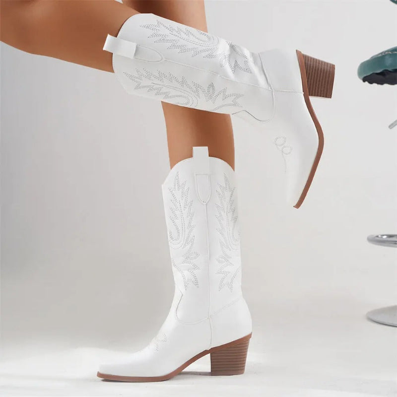 Botas Texana Feminina Branca