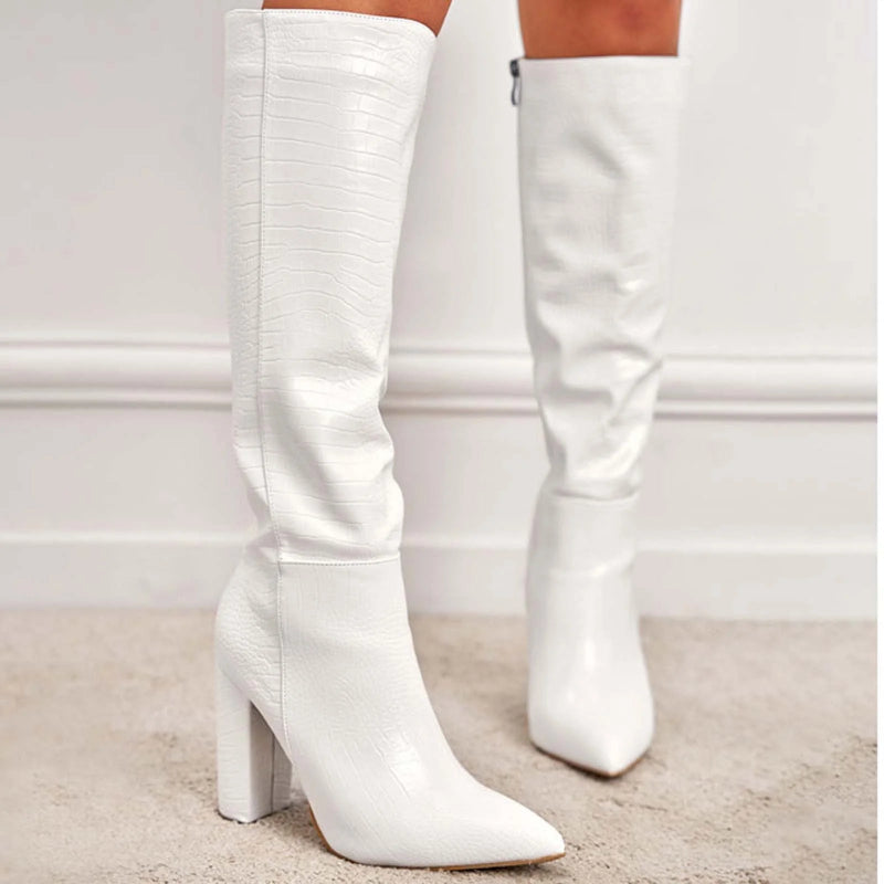 Bota Cano Alto Branca Jade