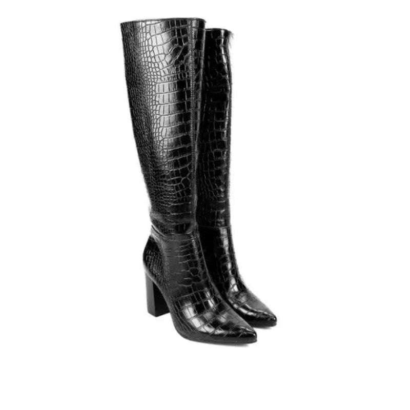 Bota Cano Alto Preta Jade