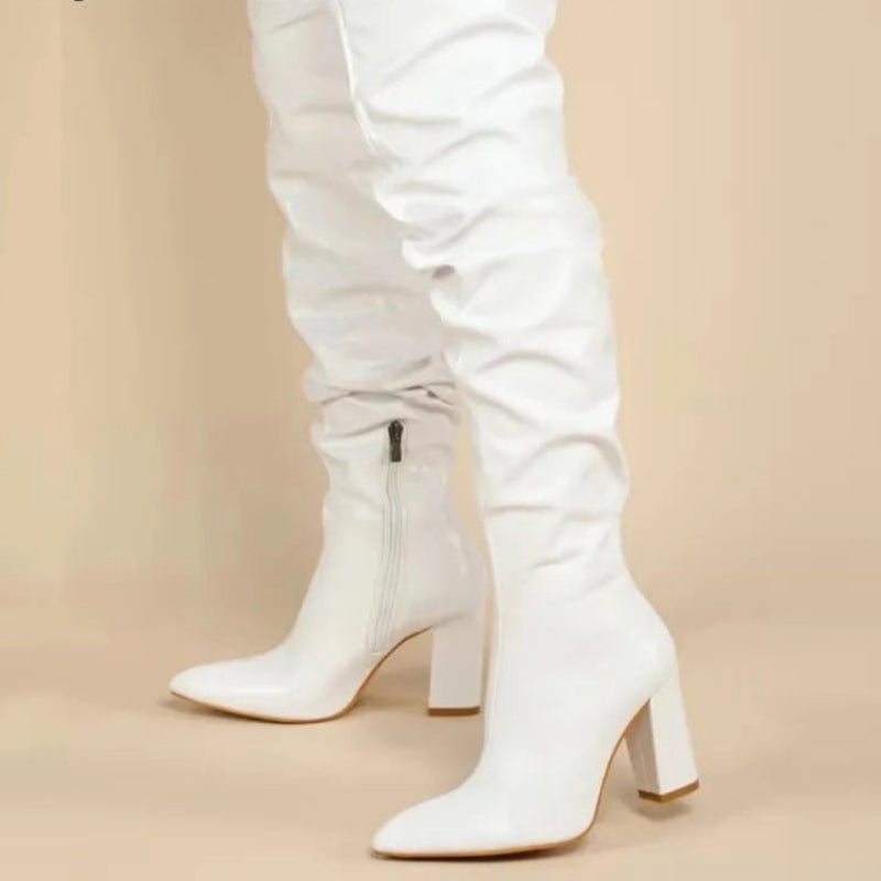 Bota Over Feminina Salto Grosso