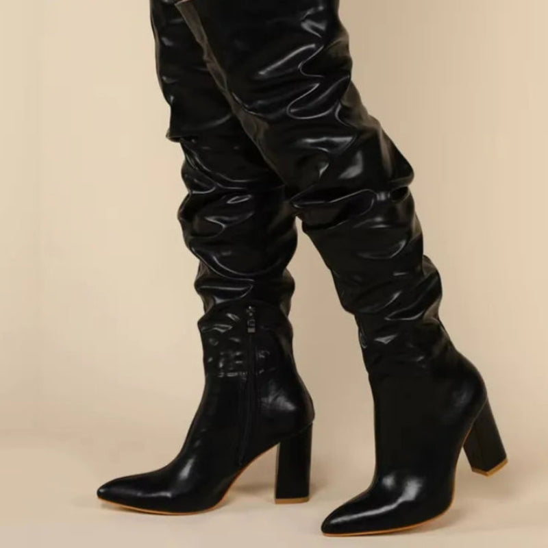 Bota Over Feminina Salto Grosso