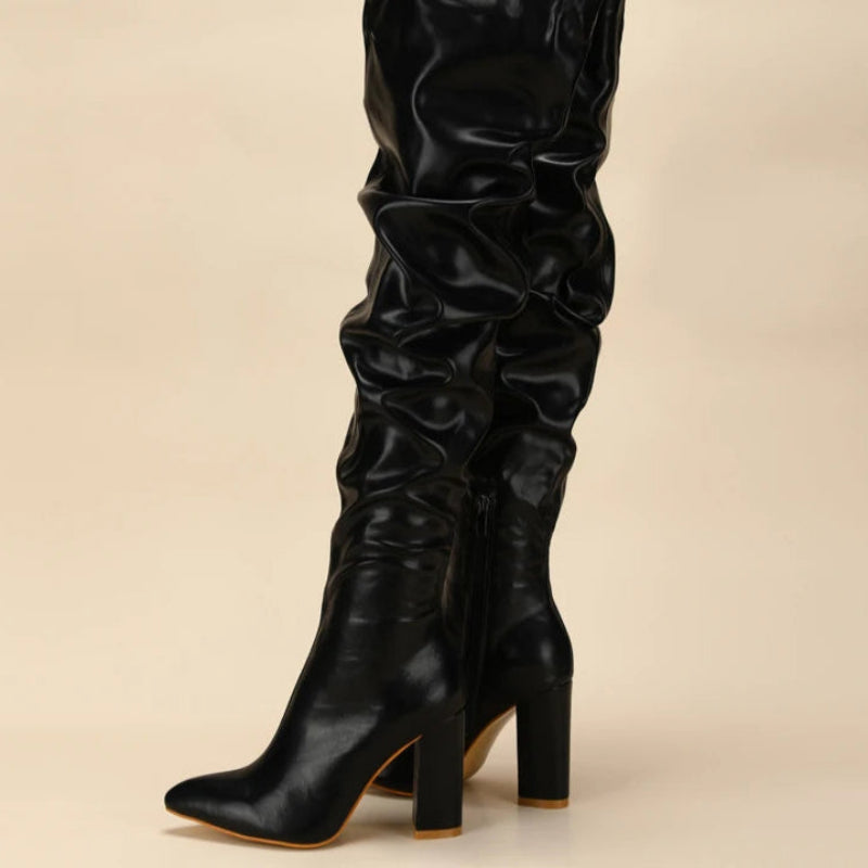 Bota Over Feminina Salto Grosso