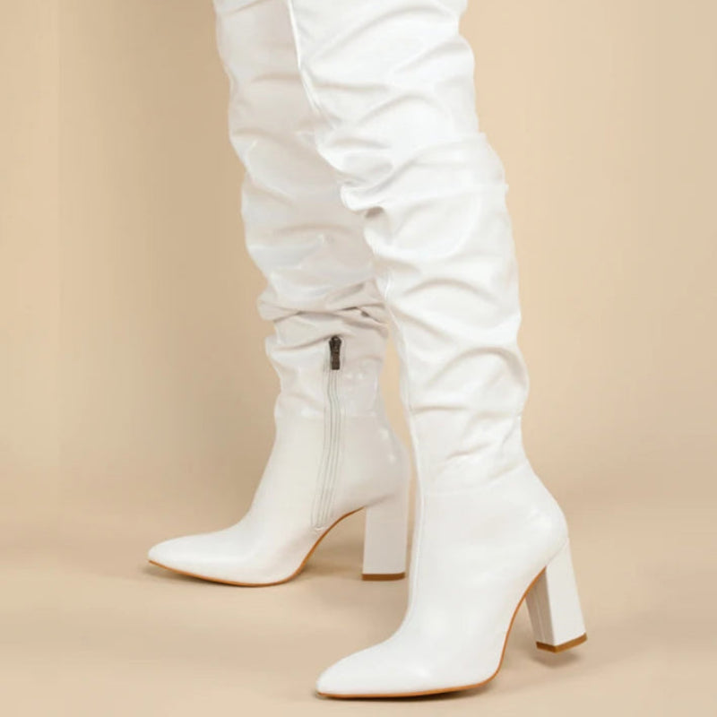 Bota Over Feminina Salto Grosso