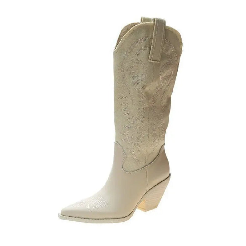 Bota Texana Feminina Branca