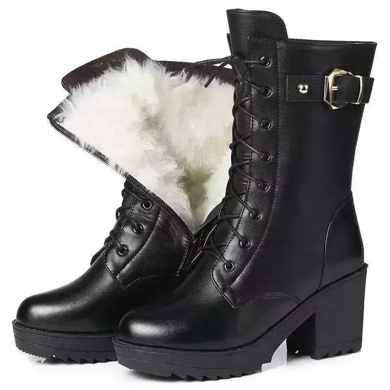 Bota de Couro Feminina 