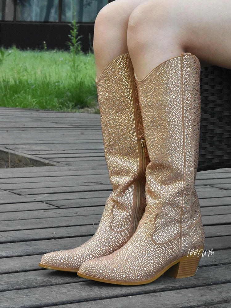 Bota Texana Feminia Houston Dourada