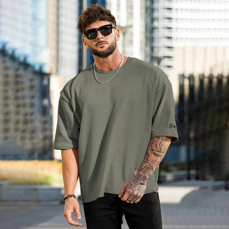 Camiseta Oversized Masculina Luxo Casual