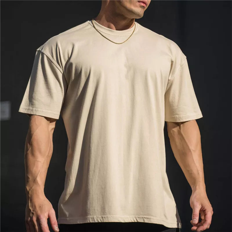 Camiseta Oversized Masculina Lisa Muscle Gym