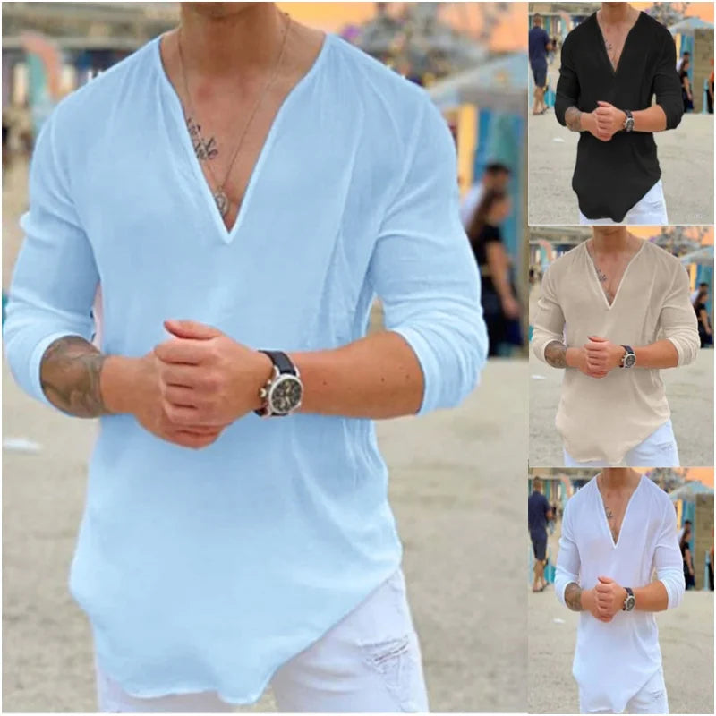 Camisa De Linho Masculina Mr. Jhow Cancún