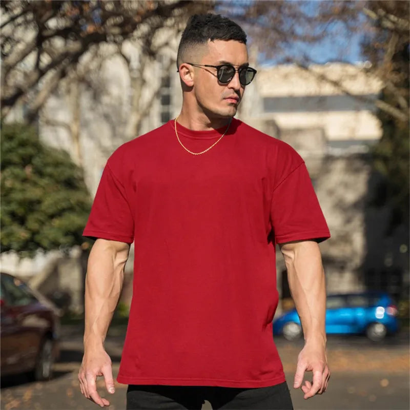 Camiseta Oversized Masculina Lisa Muscle Gym