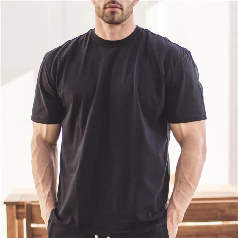 Camiseta Oversized Masculina Lisa Muscle Gym