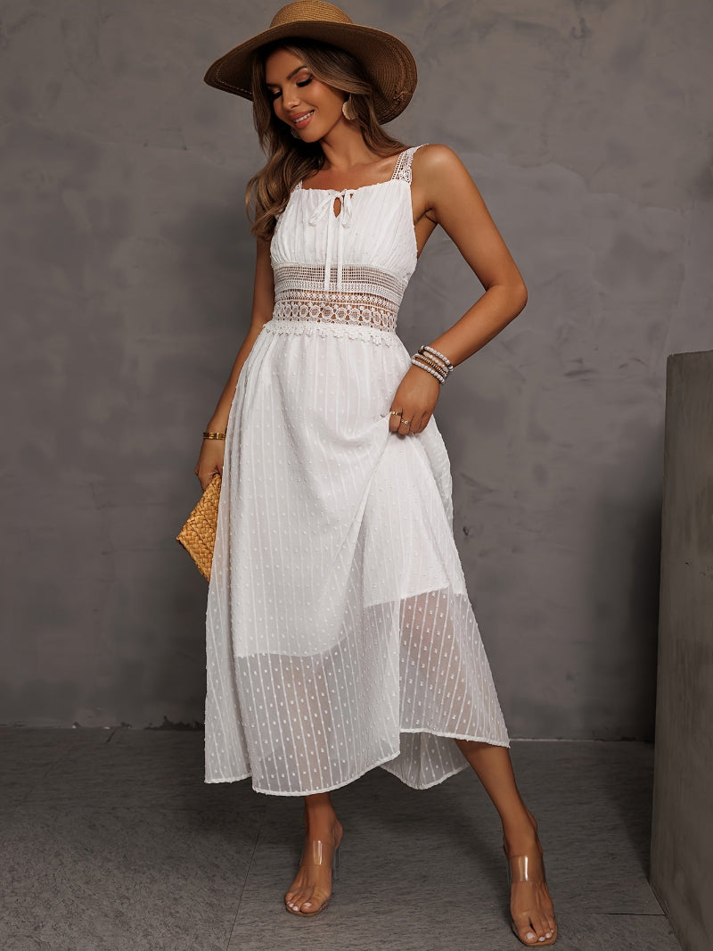 Vestido Midi Branco Elegante Buk Paris 