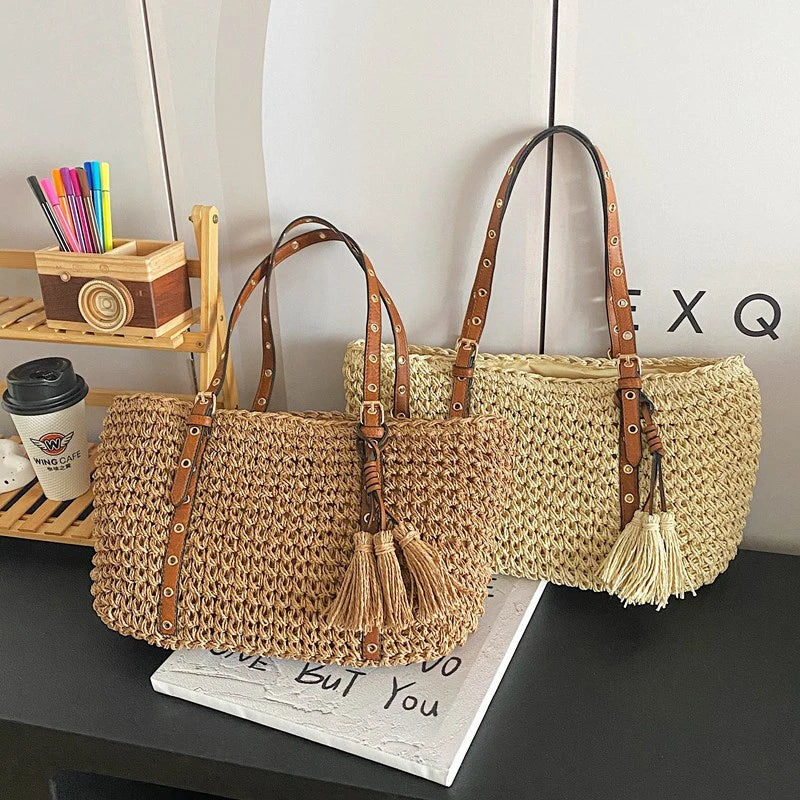 Bolsa de Palha Para Praia 